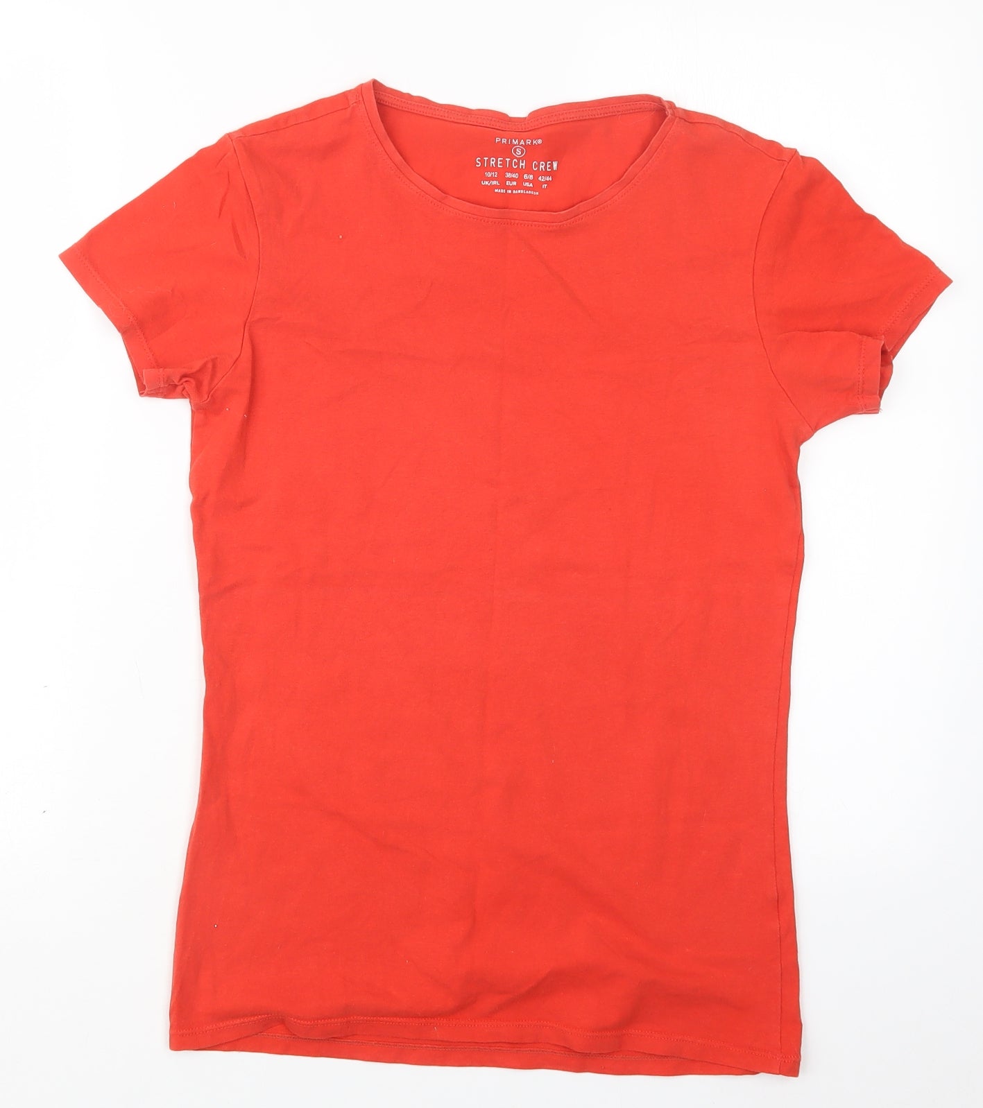 Primark Womens Red   Basic T-Shirt Size 10