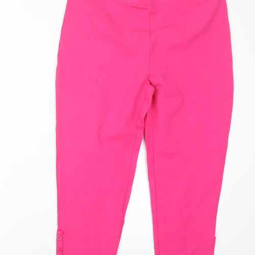 M&Co Womens Pink   Trousers  Size L L20.5 in
