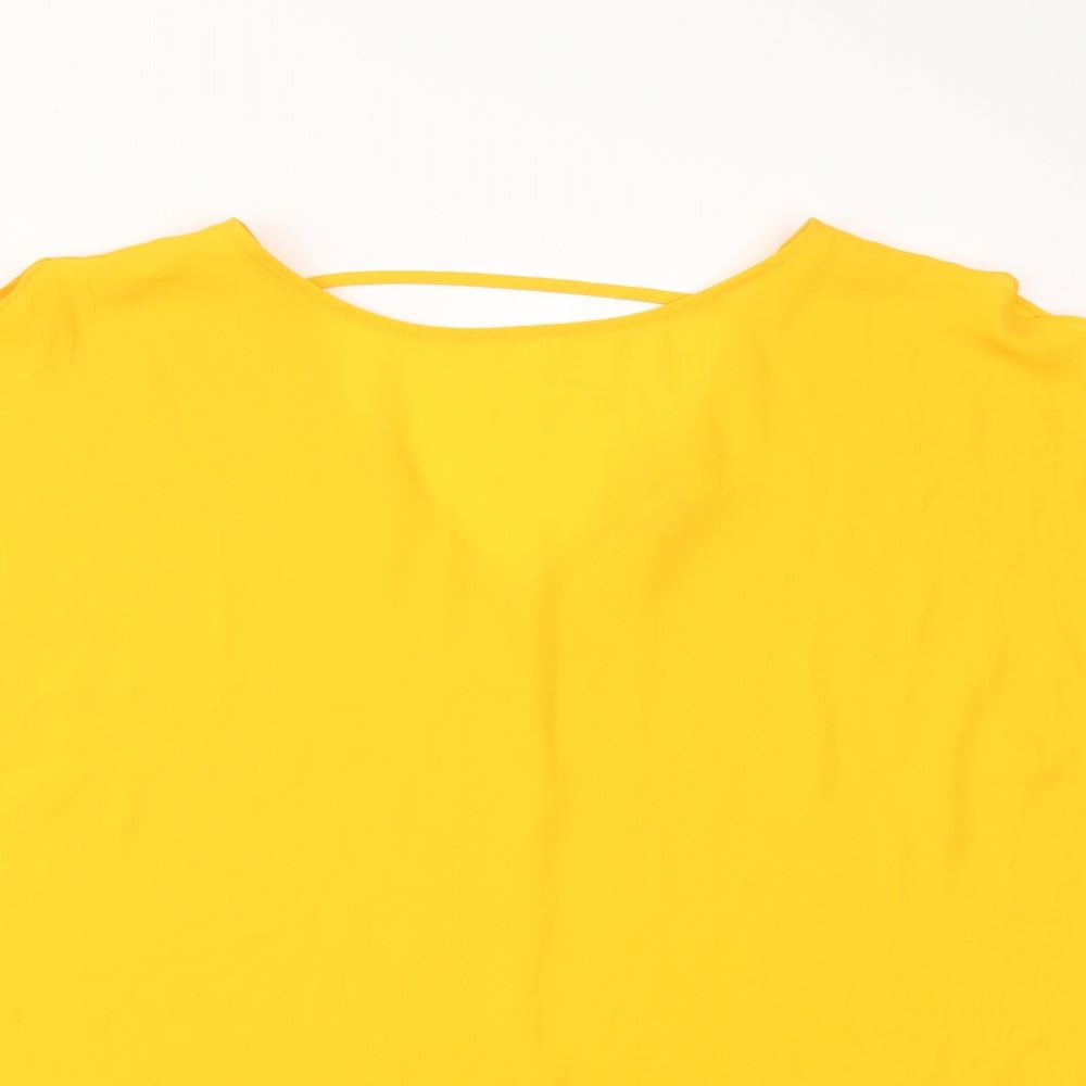 Peacocks Womens Yellow   Basic Blouse Size 16
