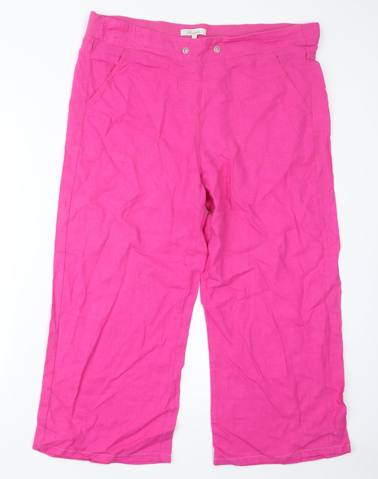 Peacocks Womens Pink   Trousers  Size 14 L22 in