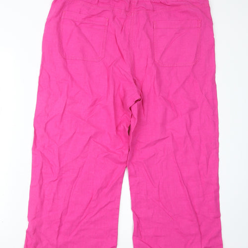 Peacocks Womens Pink   Trousers  Size 14 L22 in