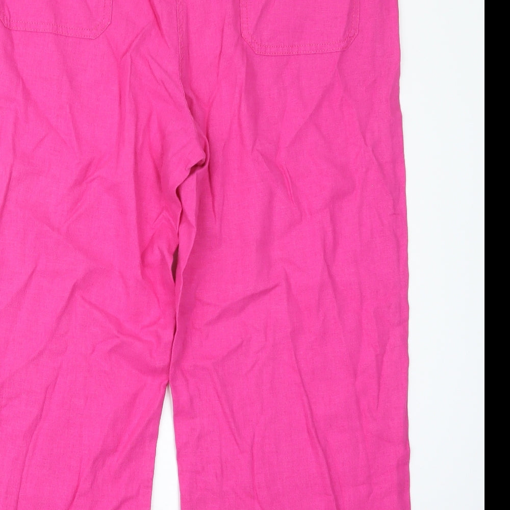 Peacocks Womens Pink   Trousers  Size 14 L22 in