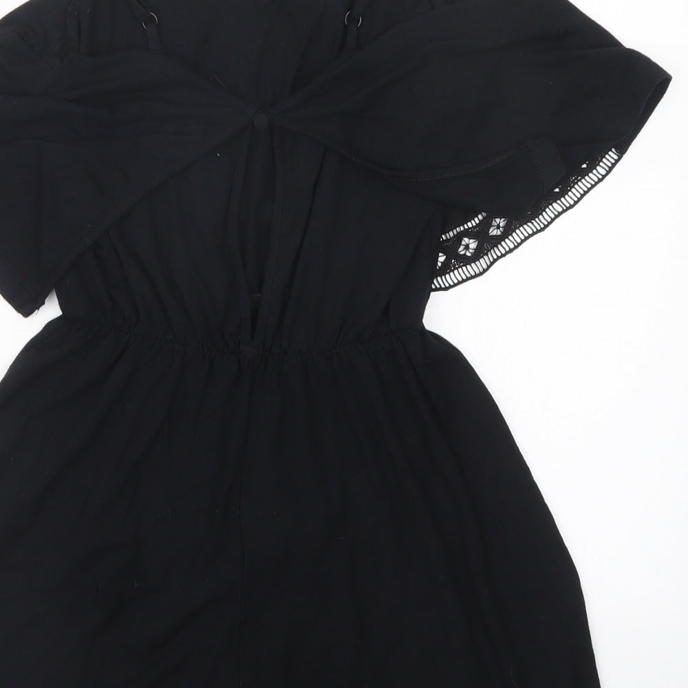 Topshop Womens Black   Playsuit One-Piece Size 10