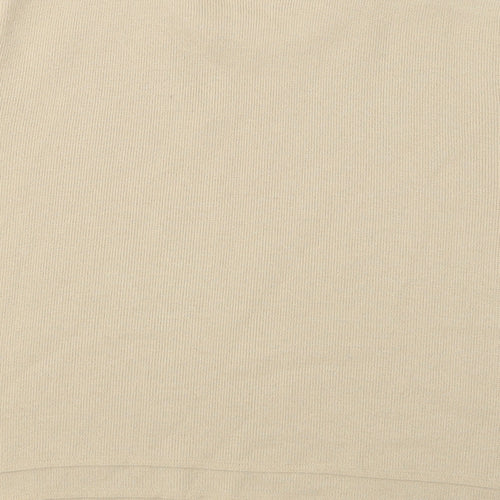 4 Me Womens Beige  Knit Pullover Jumper Size M