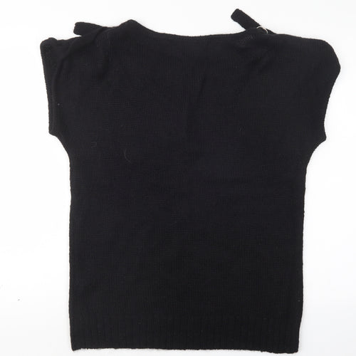 Papaya Womens Black  Knit Pullover Jumper Size 18