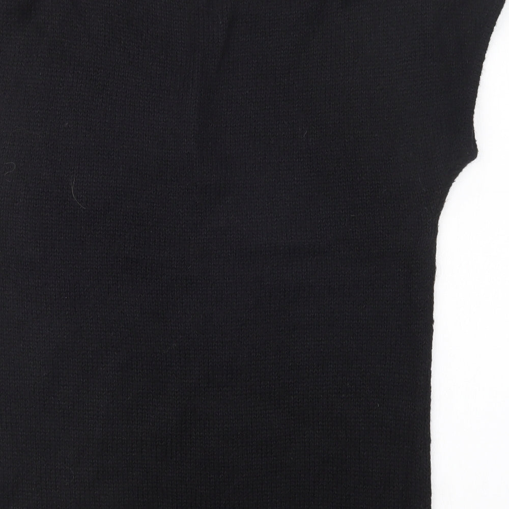 Papaya Womens Black  Knit Pullover Jumper Size 18
