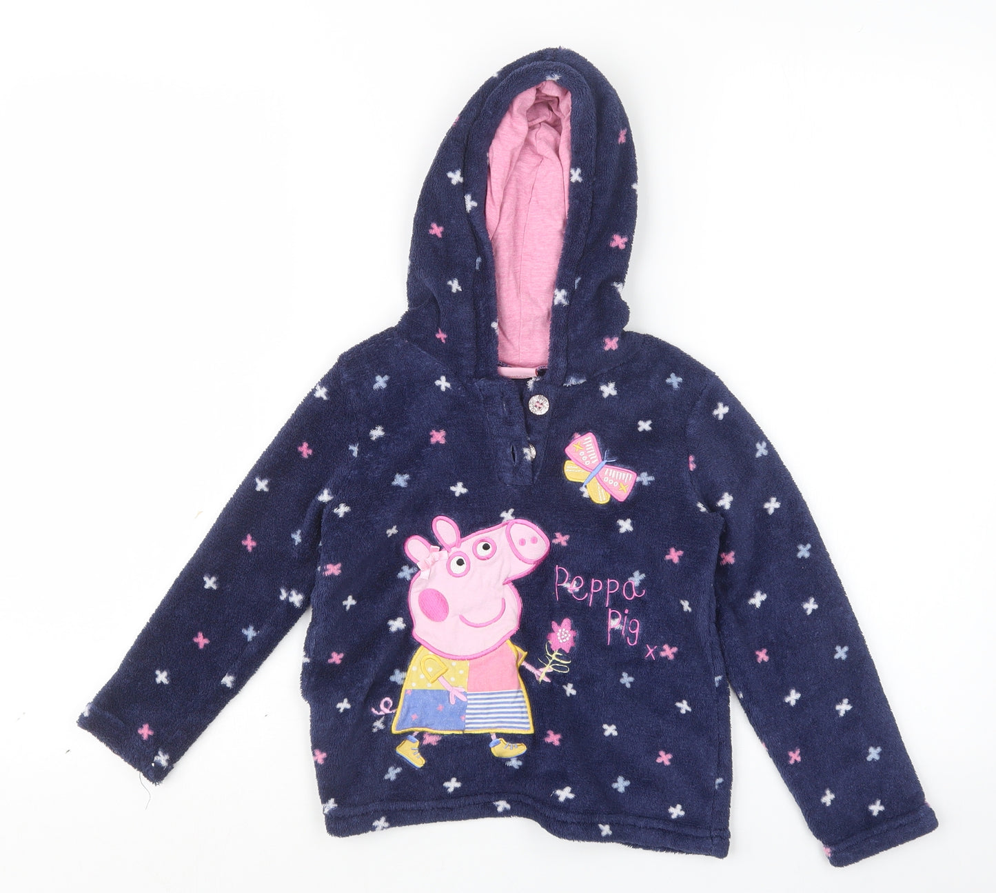 George Girls Blue   Pullover Hoodie Size 5-6 Years  - Peppa Pig
