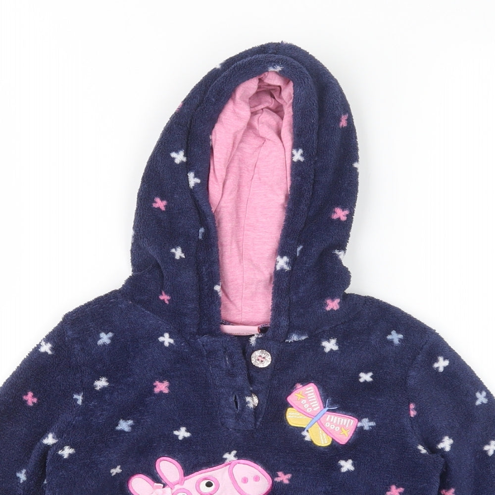 George Girls Blue   Pullover Hoodie Size 5-6 Years  - Peppa Pig