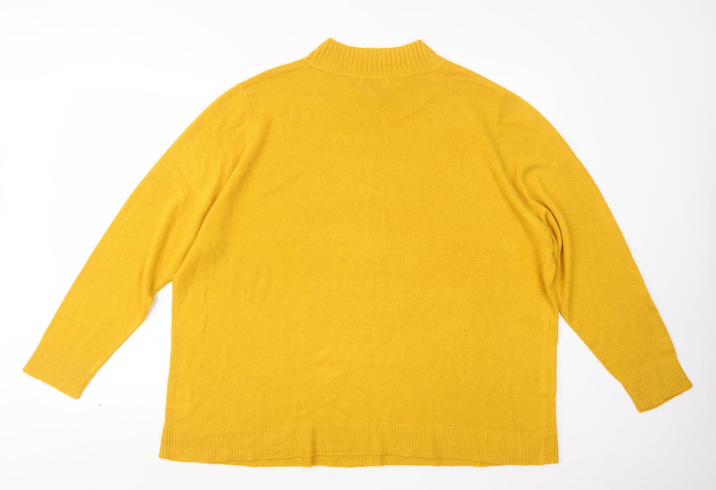 ARISTA Womens Yellow  Knit Pullover Jumper Size 22