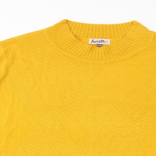 ARISTA Womens Yellow  Knit Pullover Jumper Size 22