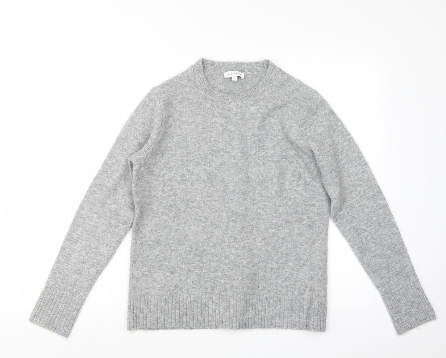 Warehouse Womens Grey  Knit Pullover Jumper Size 12