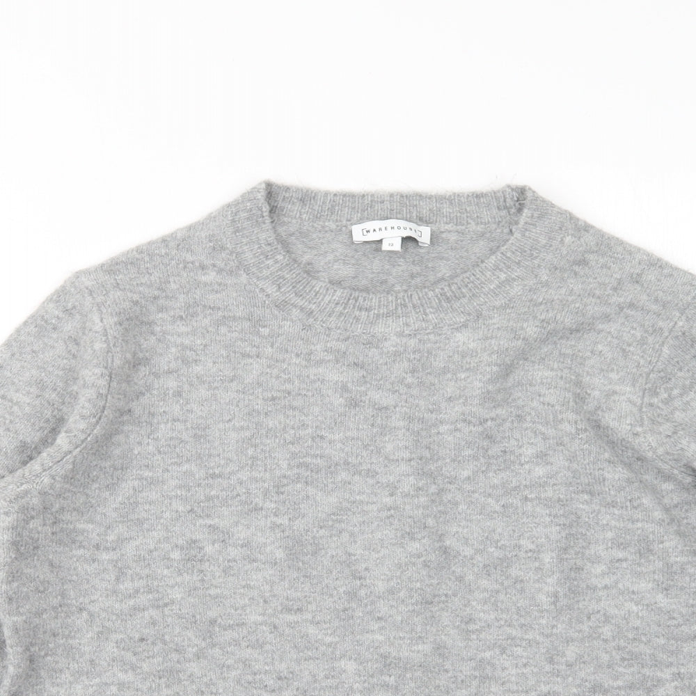 Warehouse Womens Grey  Knit Pullover Jumper Size 12