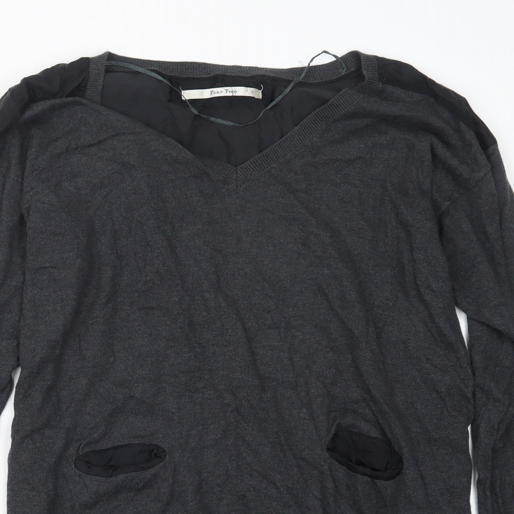 Part Two Womens Grey   Basic T-Shirt Size L