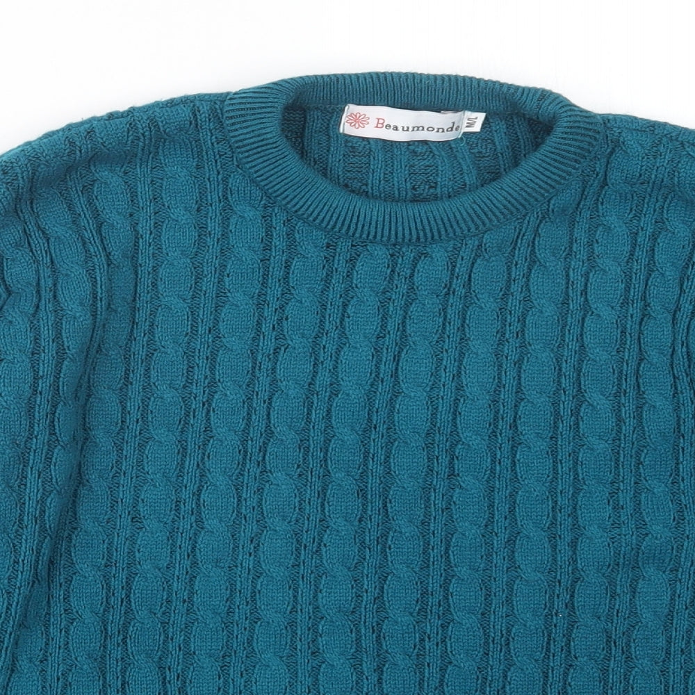 Beaumonde Womens Blue  Knit Pullover Jumper Size M