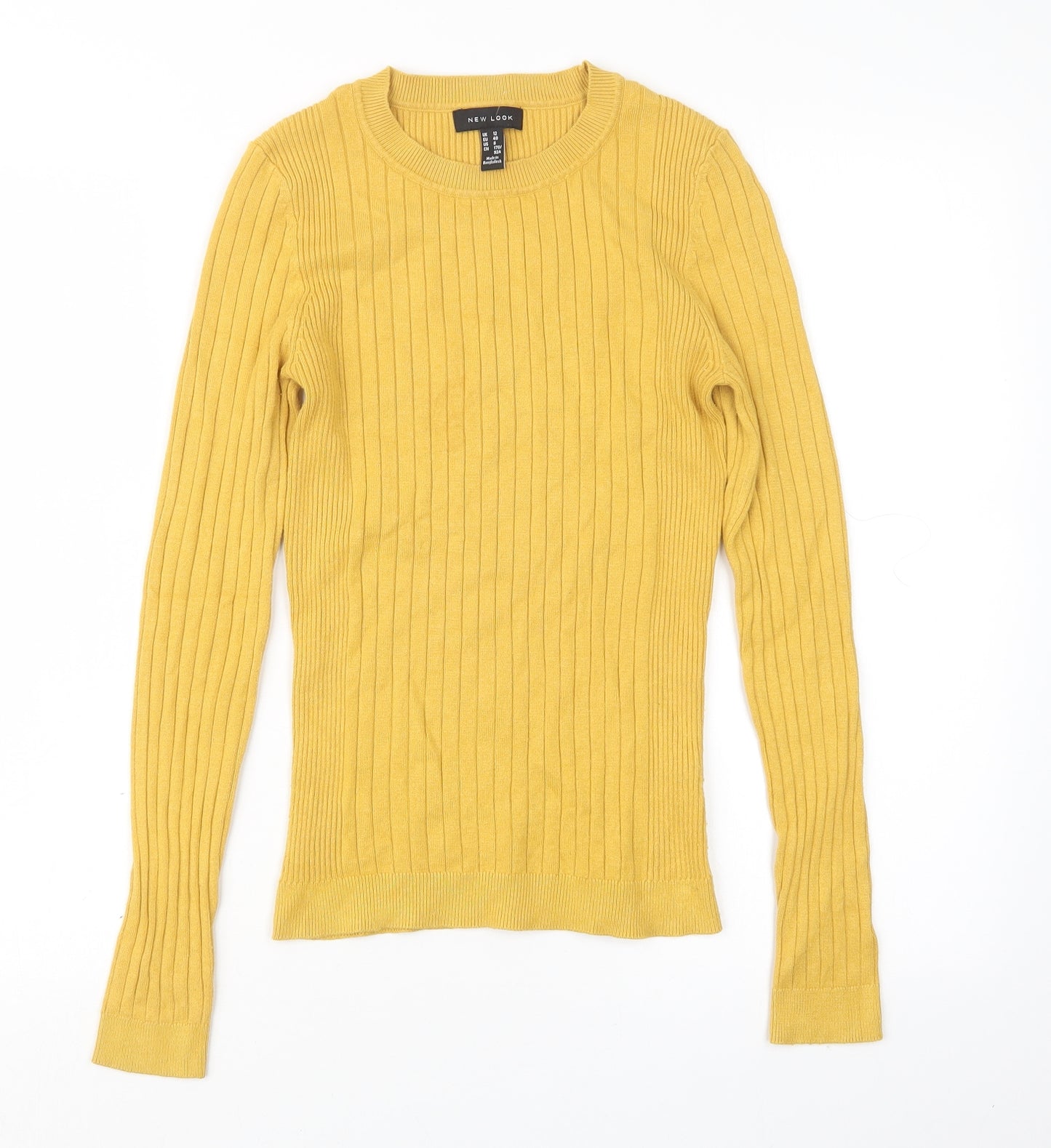 New Look Womens Yellow   Pullover Jumper Size 12
