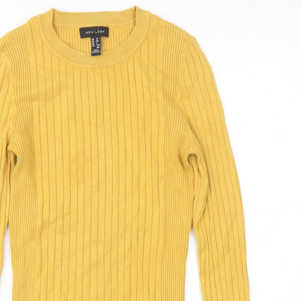 New Look Womens Yellow   Pullover Jumper Size 12