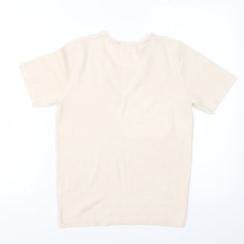 Papaya Womens Beige  Knit Pullover Jumper Size 10