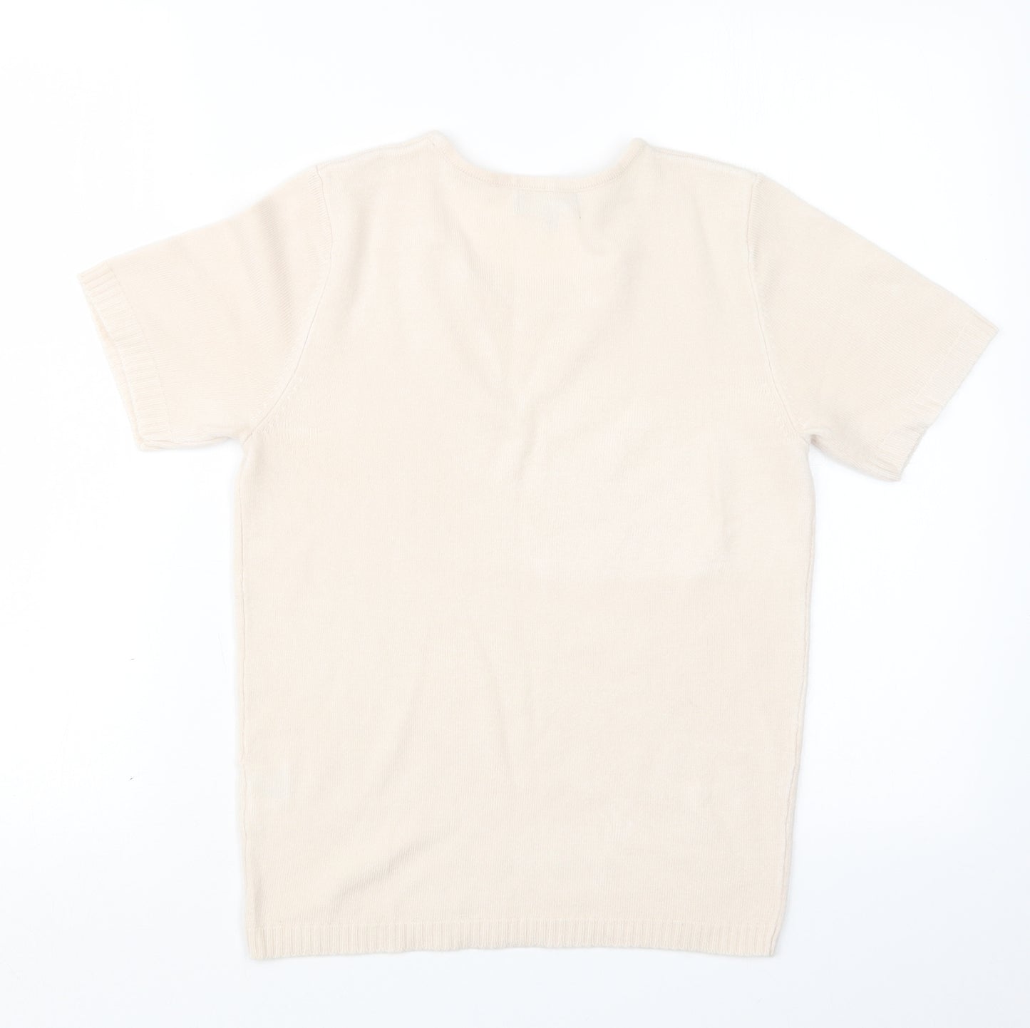 Papaya Womens Beige  Knit Pullover Jumper Size 10