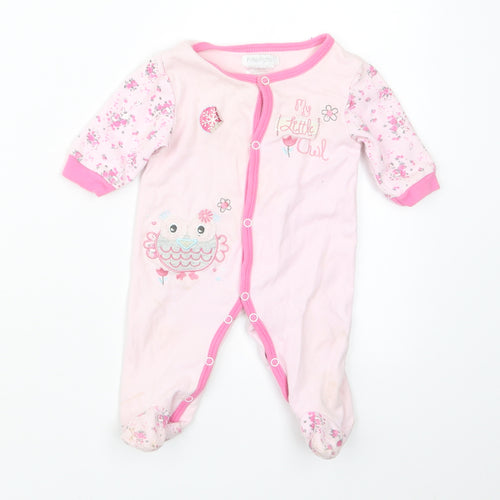 Pitter Patter Girls Pink Geometric  Babydoll One Piece Size 3-6 Months