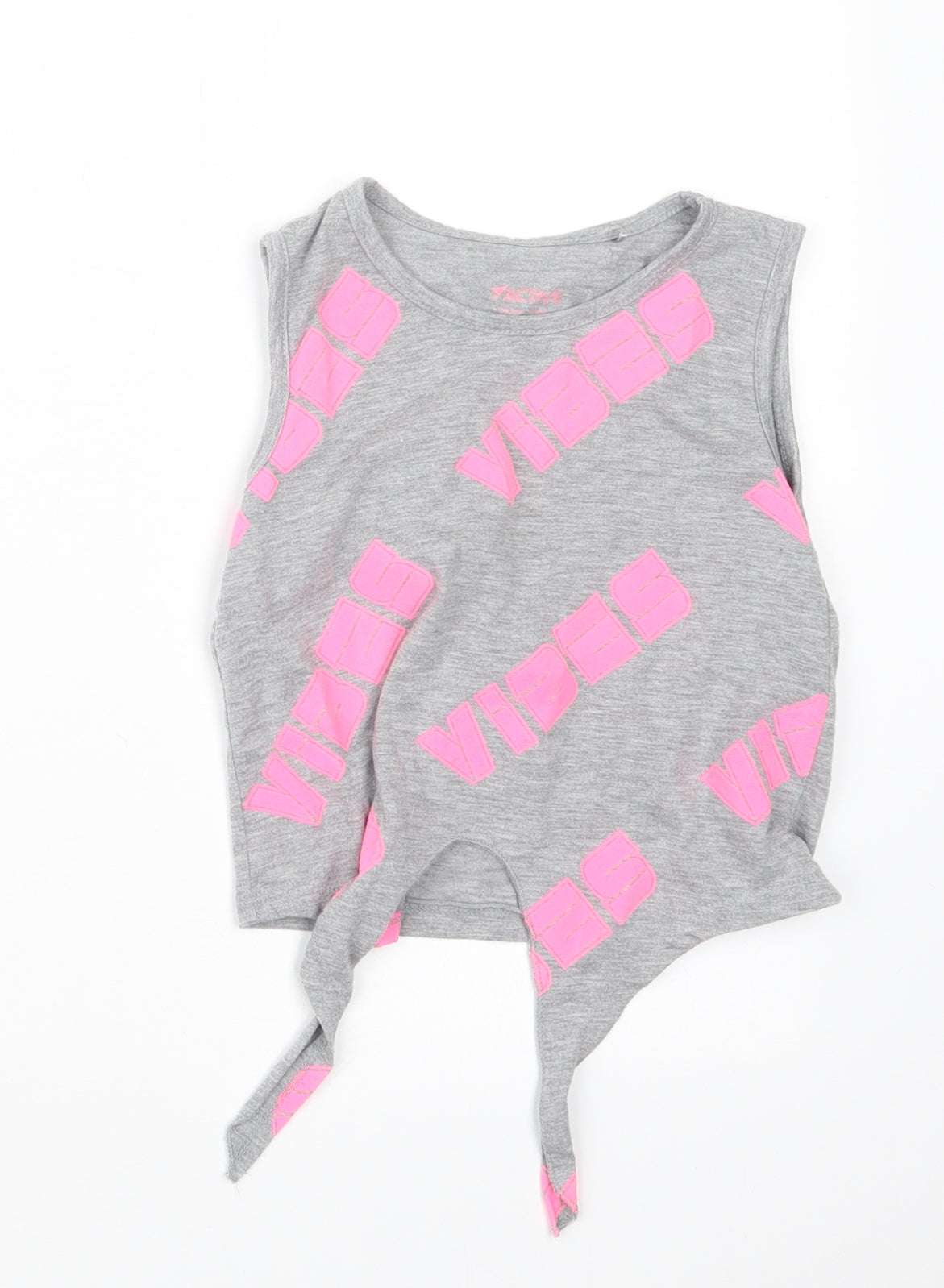 Primark Girls Grey   Basic T-Shirt Size 7-8 Years