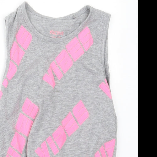 Primark Girls Grey   Basic T-Shirt Size 7-8 Years