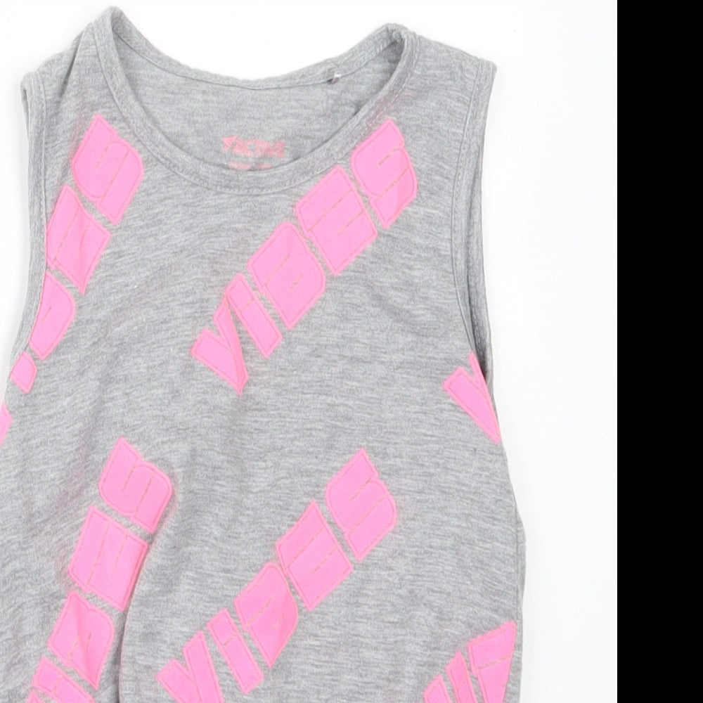 Primark Girls Grey   Basic T-Shirt Size 7-8 Years