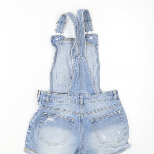 George Girls Blue  Denim Dungaree One-Piece Size 9-10 Years