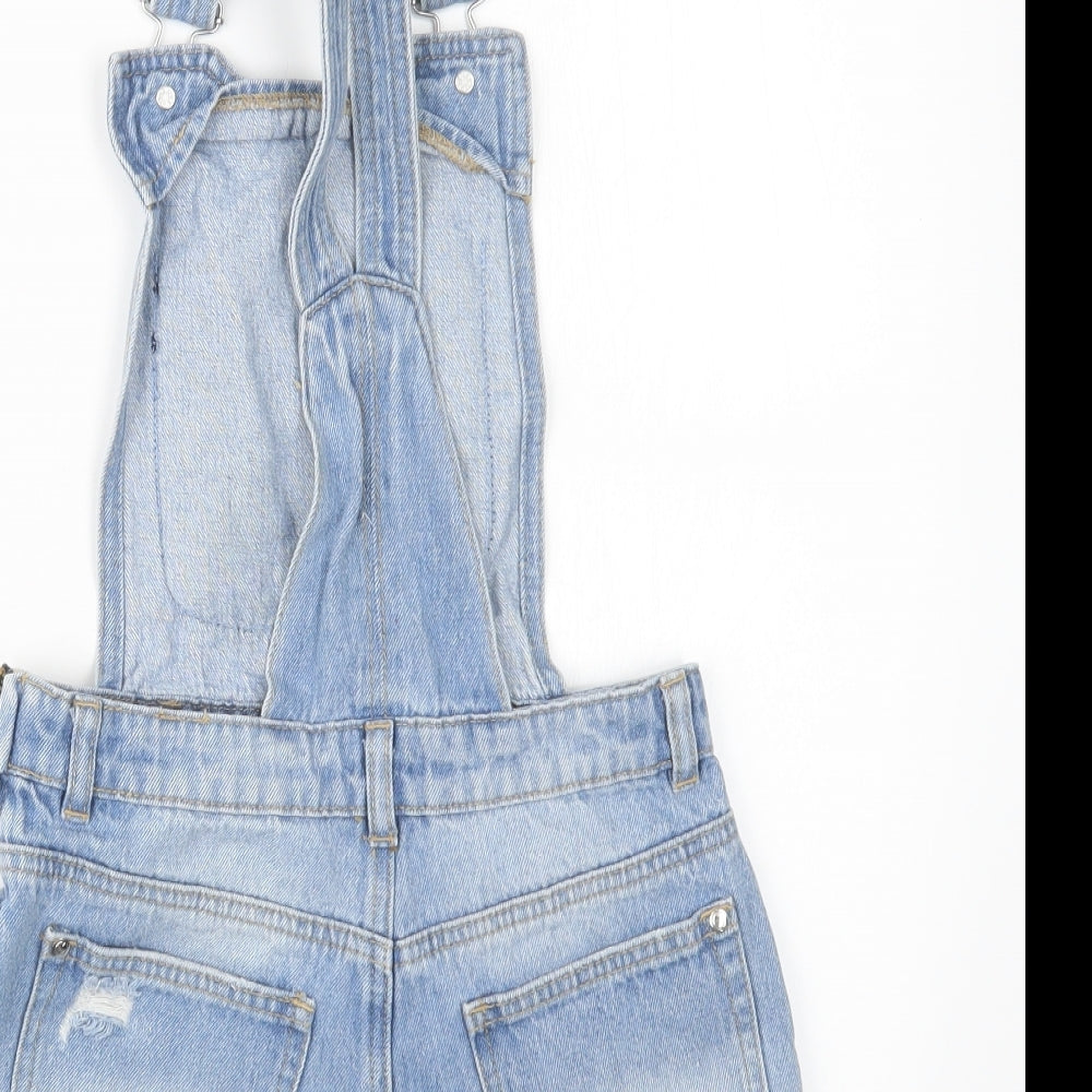 George Girls Blue  Denim Dungaree One-Piece Size 9-10 Years