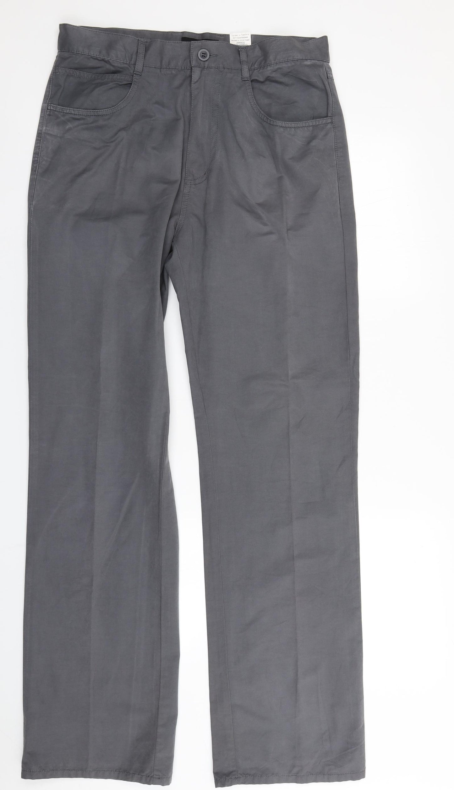 NEXT Mens Grey   Chino Trousers Size 32 in L32 in