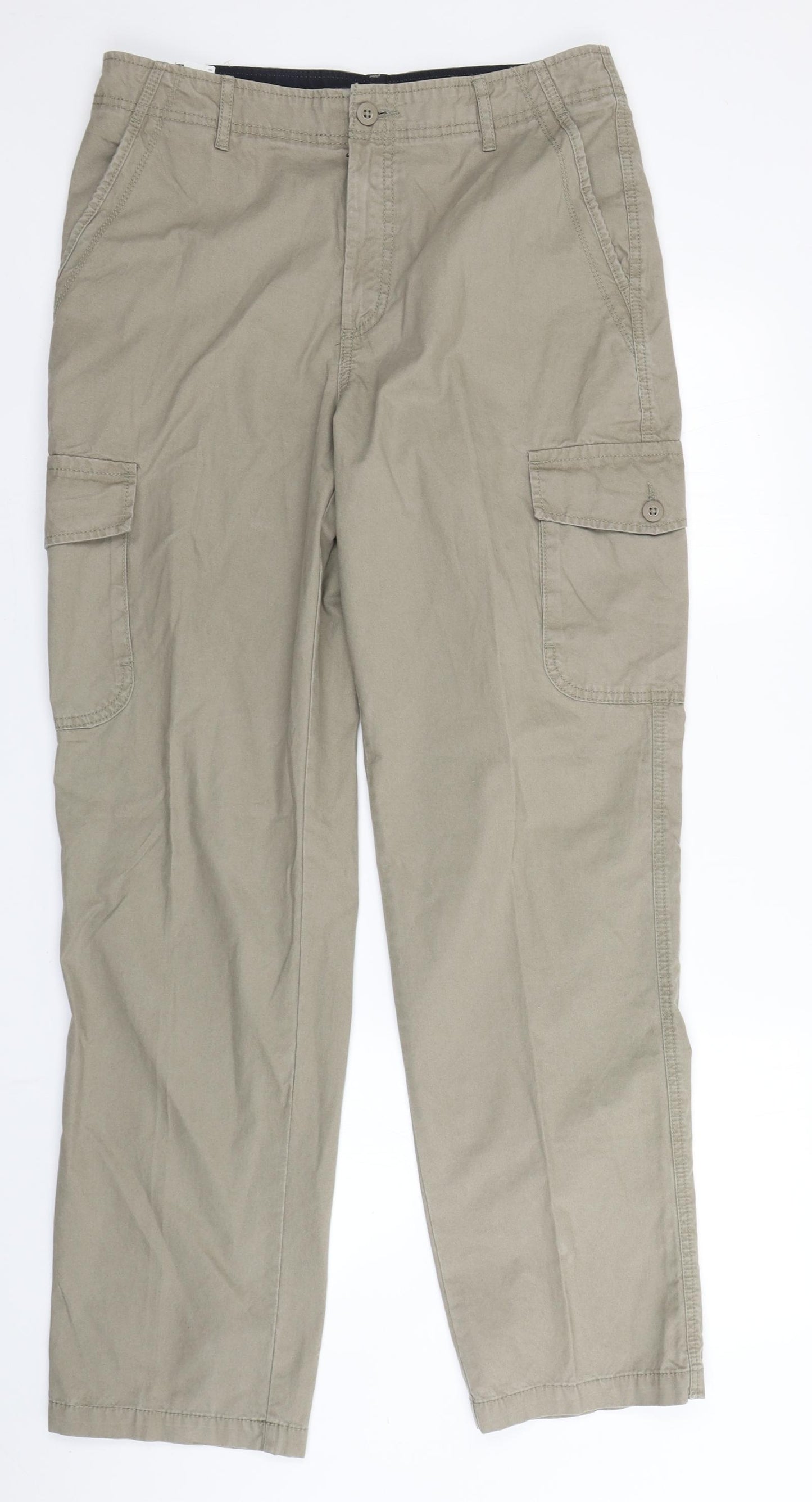 M&S Mens Brown   Cargo Trousers Size 32 in L33 in