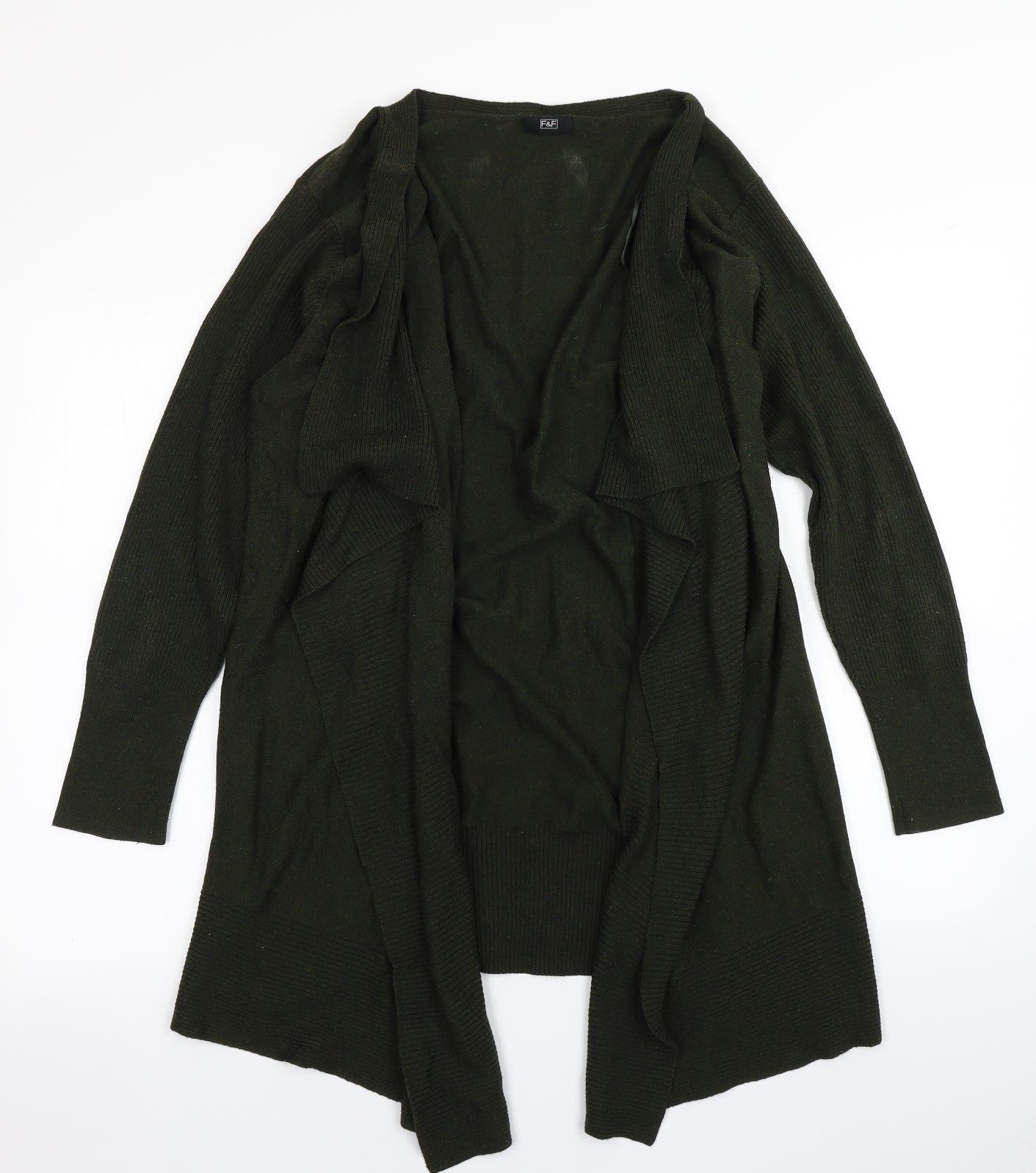 F&F Womens Green  Knit Cardigan Jumper Size 22