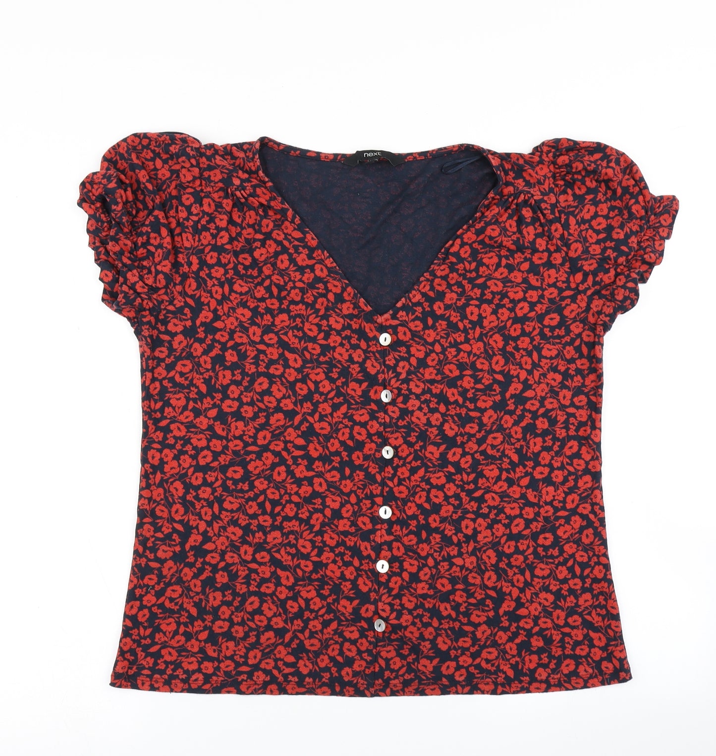 NEXT Womens Blue Floral  Basic T-Shirt Size 12
