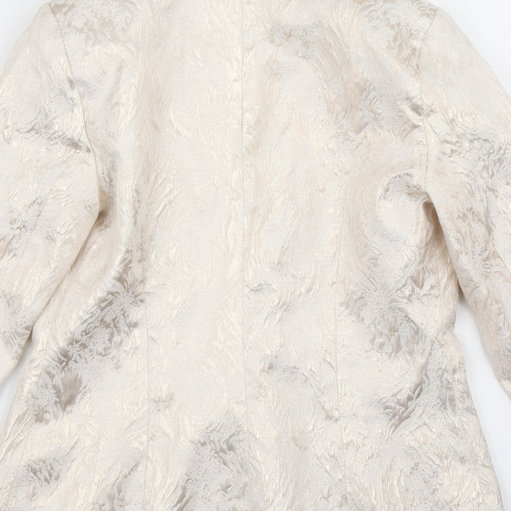 Mela London Womens Gold   Jacket Blazer Size S