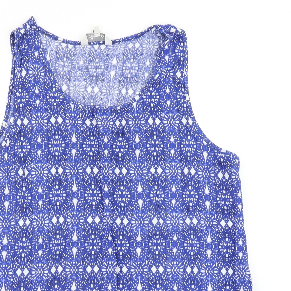 Peacocks Womens Blue   Basic Tank Size 14