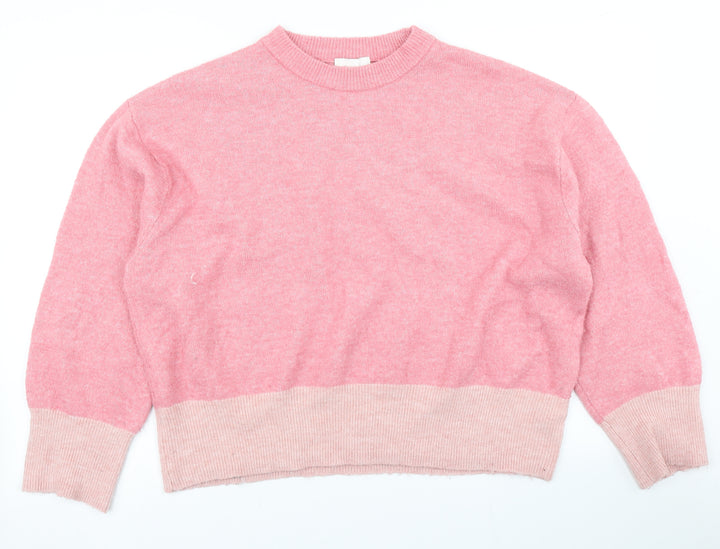 H&M Womens Pink  Knit Pullover Jumper Size M