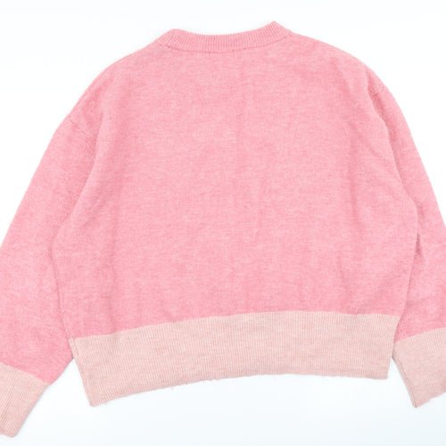 H&M Womens Pink  Knit Pullover Jumper Size M