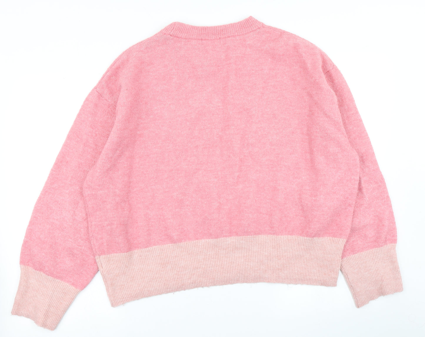 H&M Womens Pink  Knit Pullover Jumper Size M