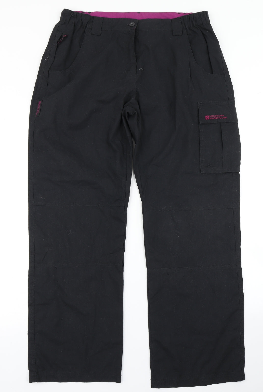 Mountain Warehouse Womens Black   Cargo Trousers Size 12 L28 in