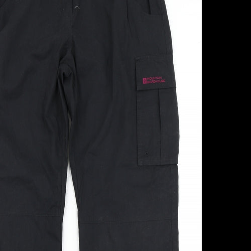 Mountain Warehouse Womens Black   Cargo Trousers Size 12 L28 in