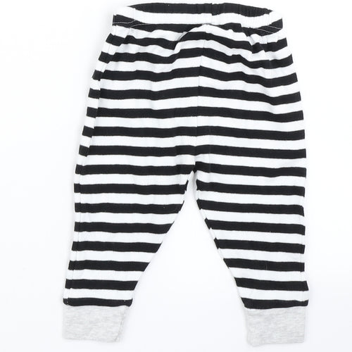 Primark Baby Black Striped  Jogger Trousers Size 6-9 Months