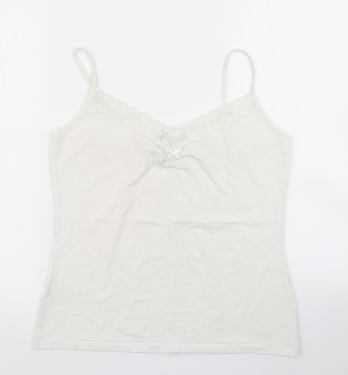 Laura Ahley Womens White   Camisole T-Shirt Size 14
