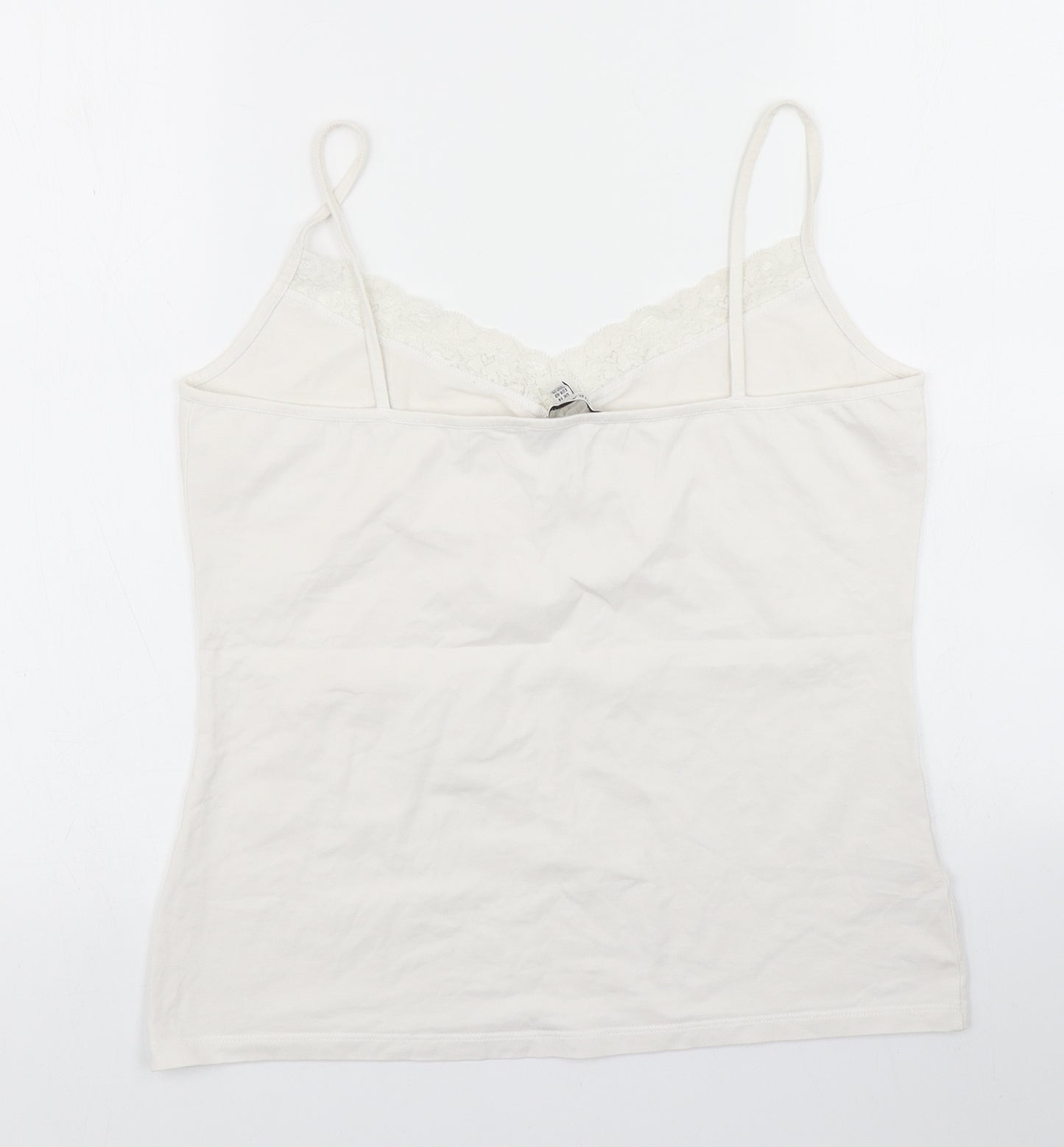 Laura Ahley Womens White   Camisole T-Shirt Size 14
