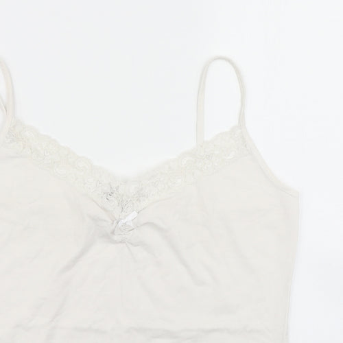 Laura Ahley Womens White   Camisole T-Shirt Size 14