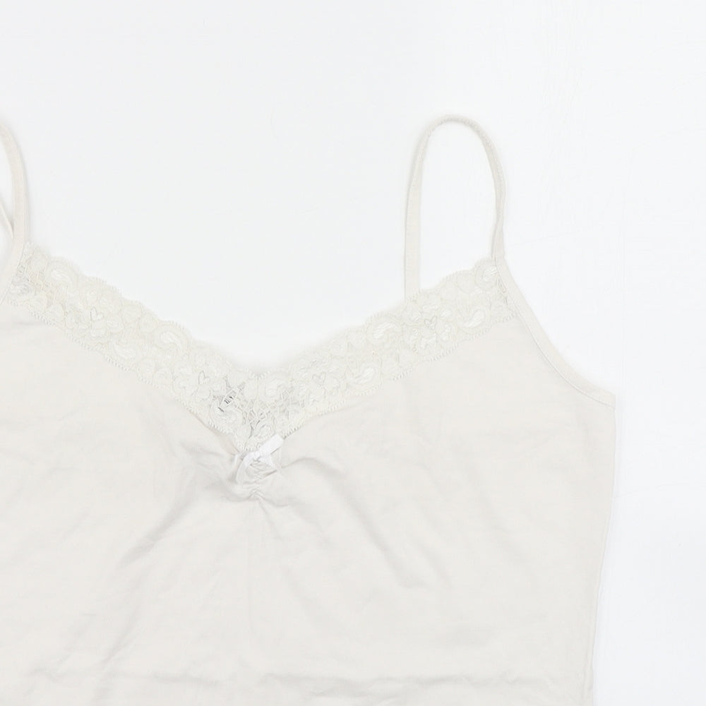 Laura Ahley Womens White   Camisole T-Shirt Size 14
