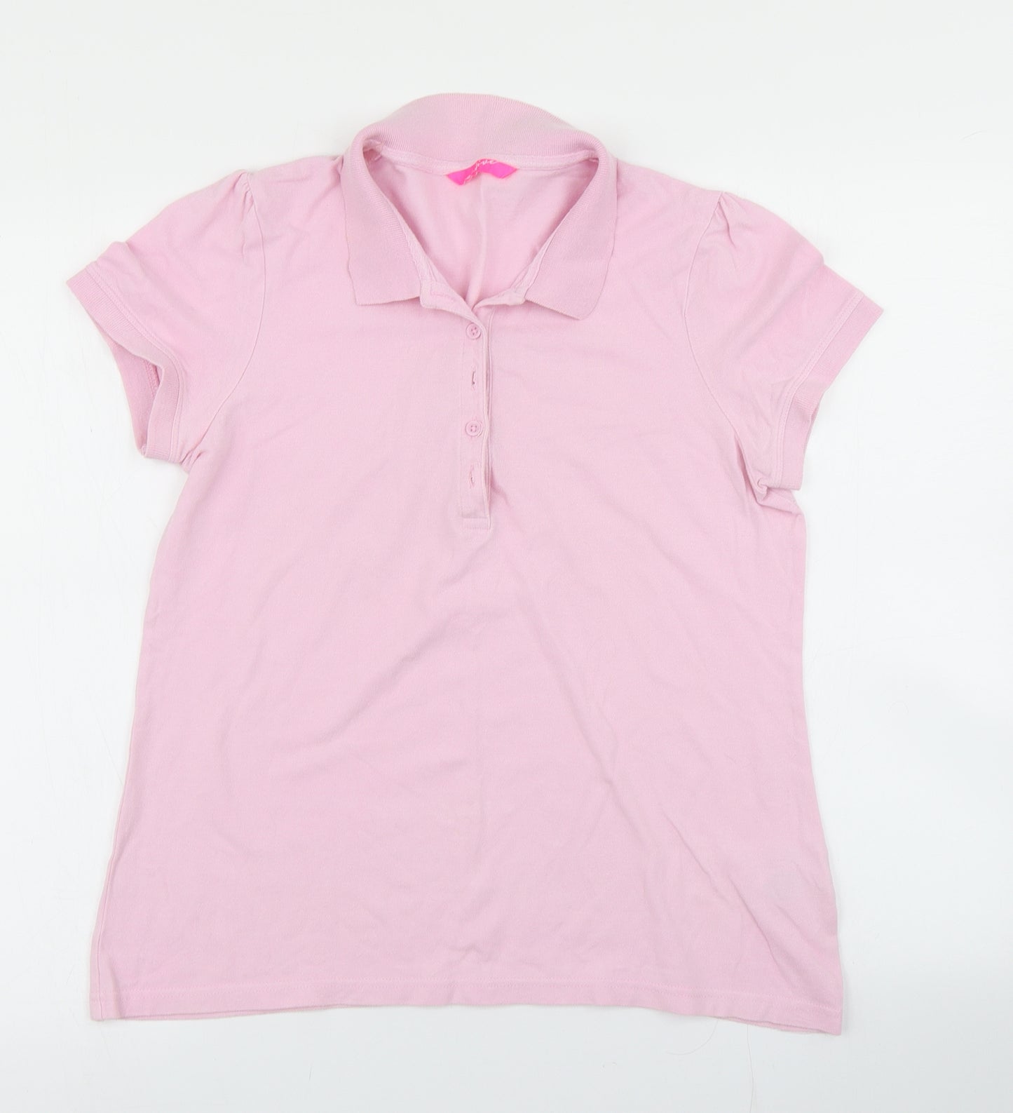 M&S Womens Pink   Basic Polo Size 14