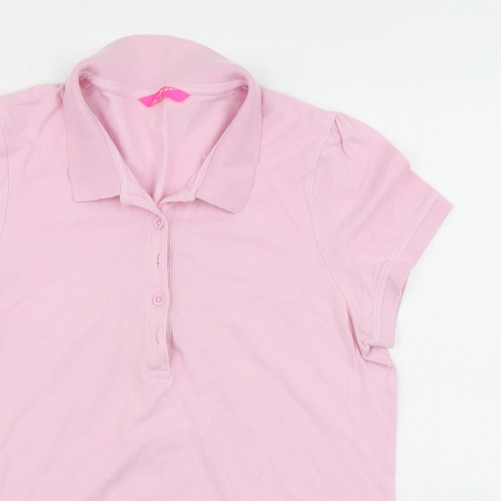 M&S Womens Pink   Basic Polo Size 14