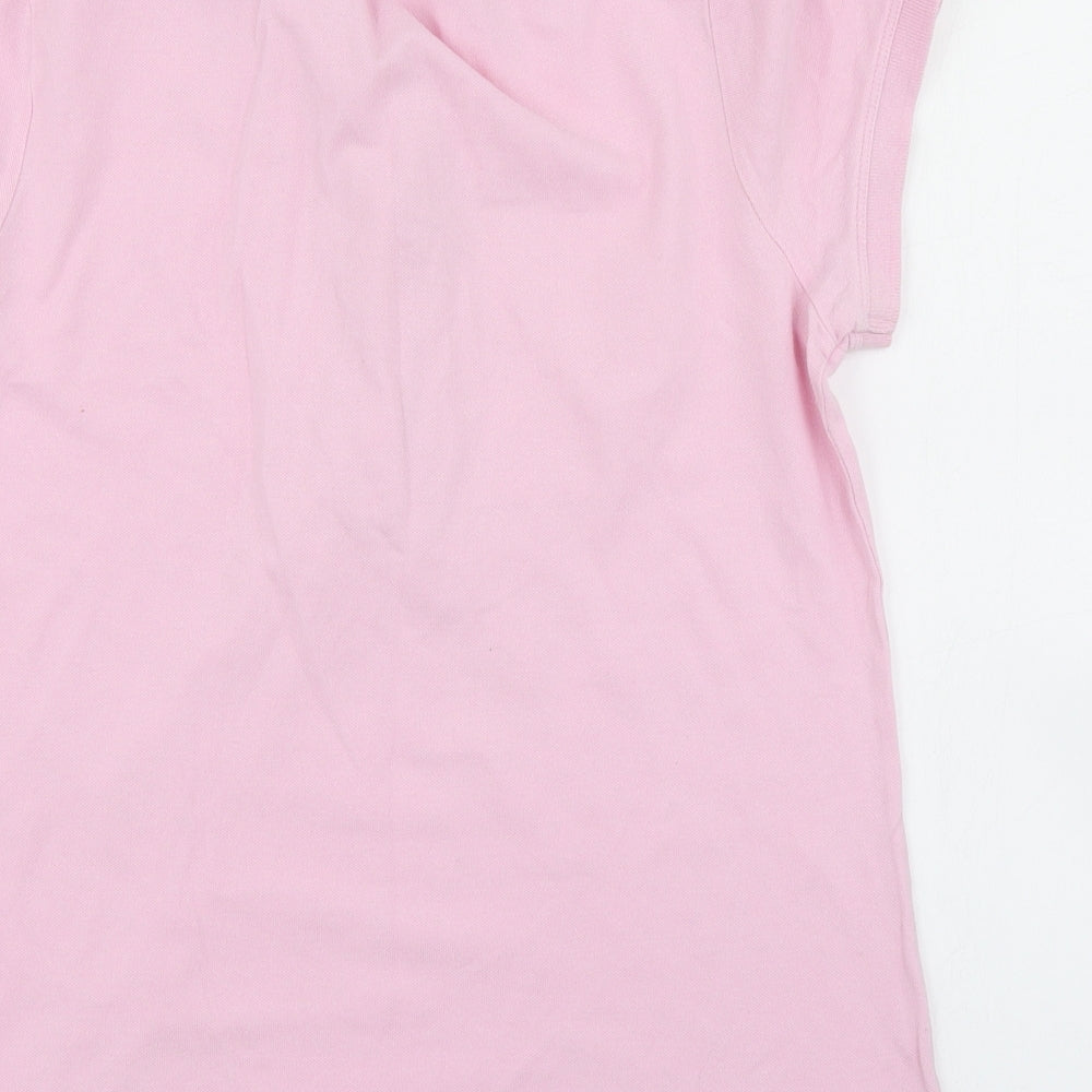 M&S Womens Pink   Basic Polo Size 14