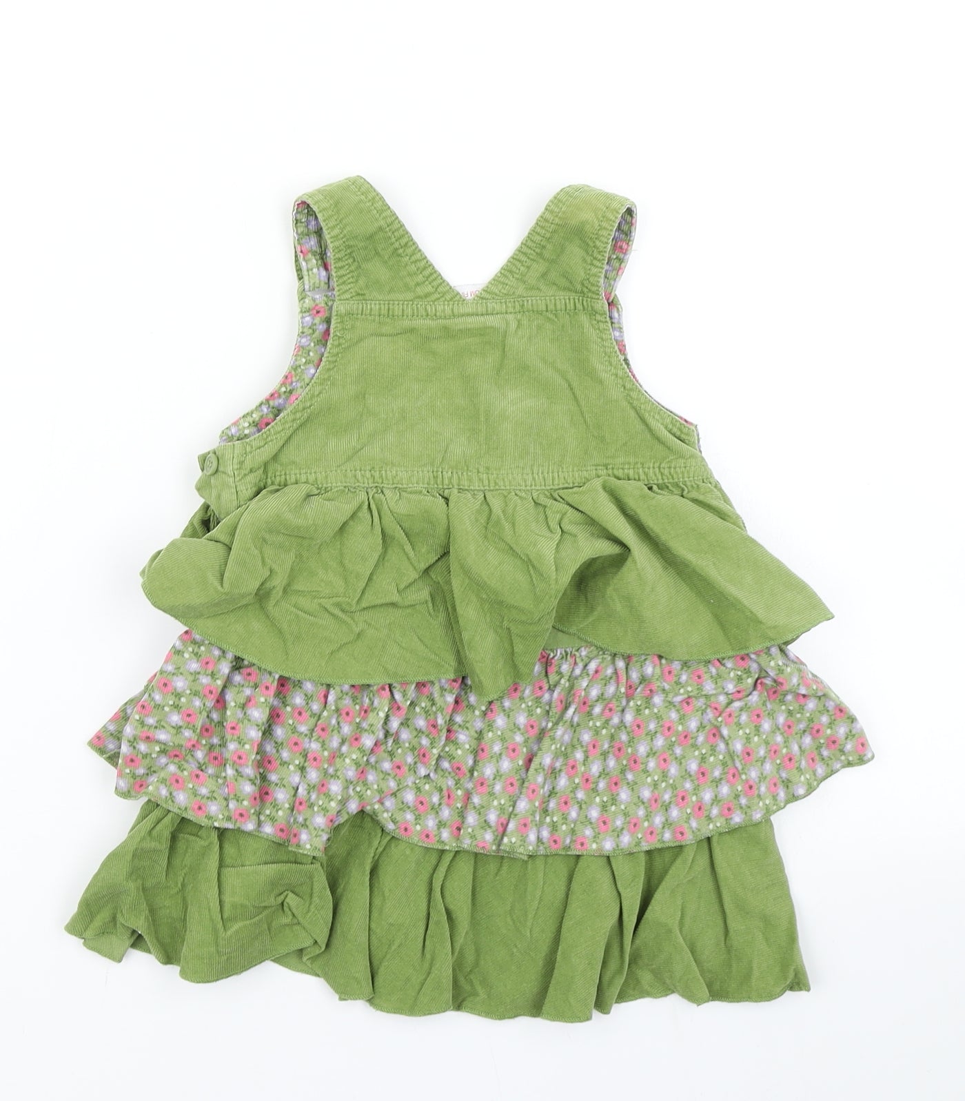 NEXT Girls Green  Corduroy Trapeze & Swing  Size 9-12 Months