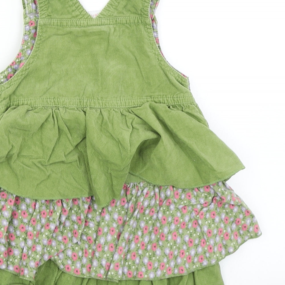 NEXT Girls Green  Corduroy Trapeze & Swing  Size 9-12 Months