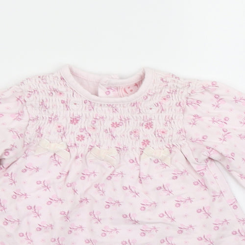 Zip Zap Girls Pink Floral  A-Line  Size 6-9 Months